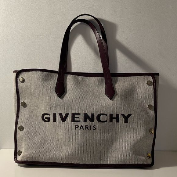 Givenchy Medium Cabas Bond Canvas Leather Shopper Tote Bag - Picture 5 of 11